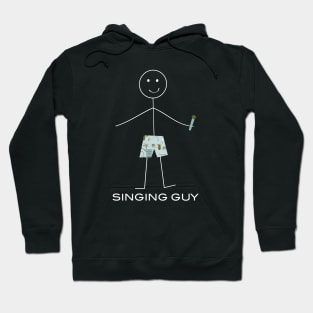 Funny Mens Singing design Hoodie